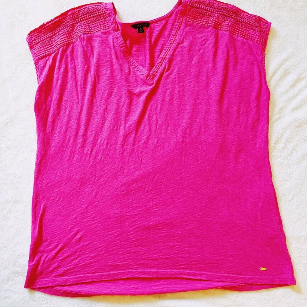 Tommy Hilfiger Women XL Pink Short Sleeve Top
